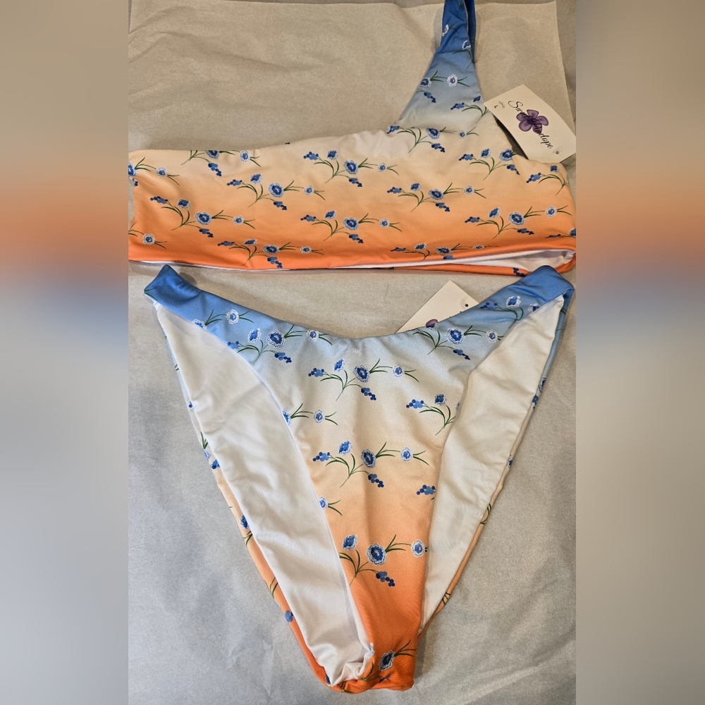Sweet Penelope Floral One-Shoulder Bikini - Picture 4 of 6